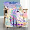 Colorful Unicorn78 Personalized Name Blanket Lightweight Customizable Blanket Durable Comfort for Sofa Home Decor Bed Chair Ideal for All Seasons