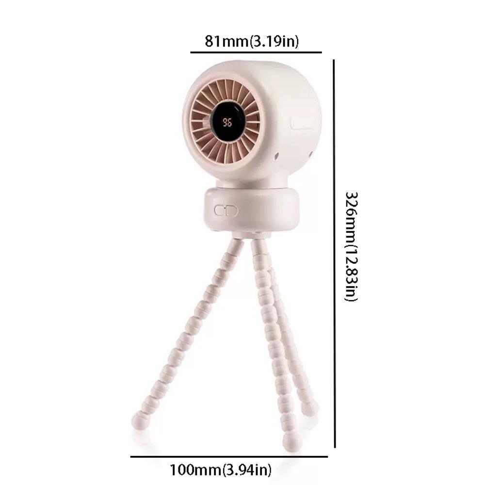 12H Runtime Baby Stroller Fan 3600mAh Rechargeable Fan Intelligent Octopus Clip Fan Children Use