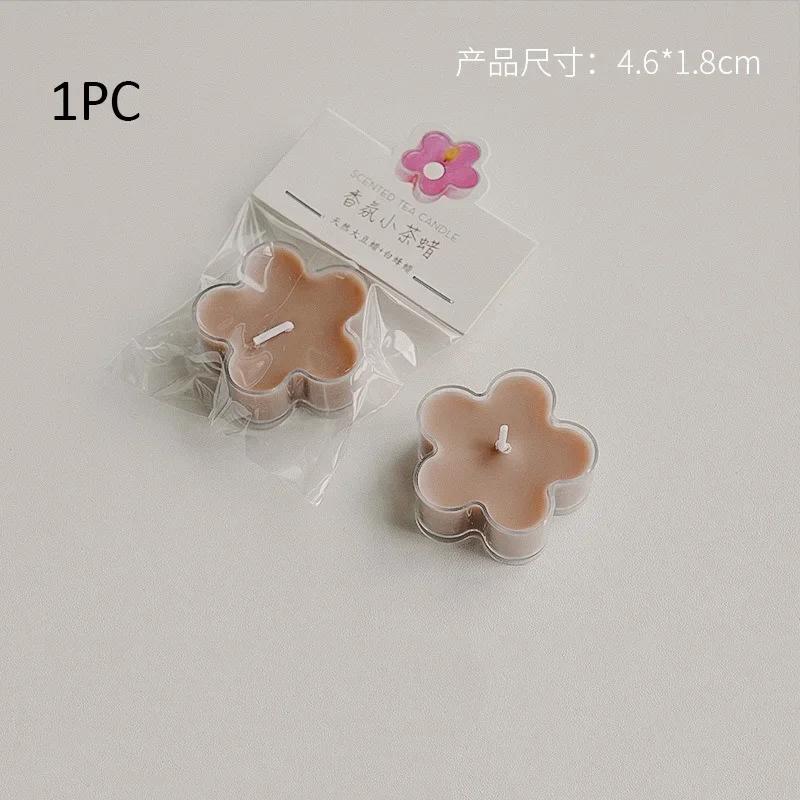 Flower Candle 4h Tea Light Scented Candle Aromatherapy Soy Wax Candles Wedding Birthday Candle Party Home Decoration