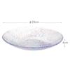 Toyo Sasaki Glass Iro Shizuku Noodle Plate, Pink, Made in Japan, Large Plate, Round Plate, Glass Plate, Tableware, WA321