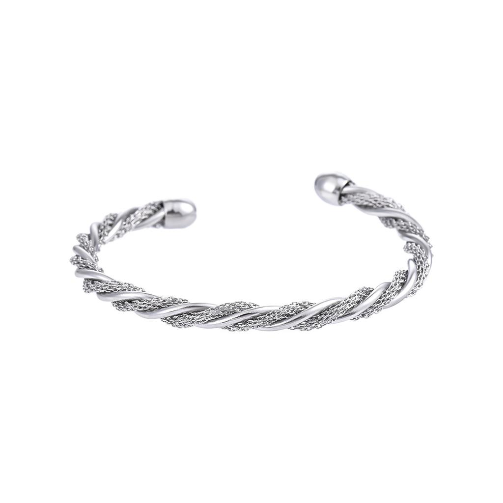 Twisted Non Fading Titanium Steel Simple Fashion Bracelet Bangle Unisex Jewelry