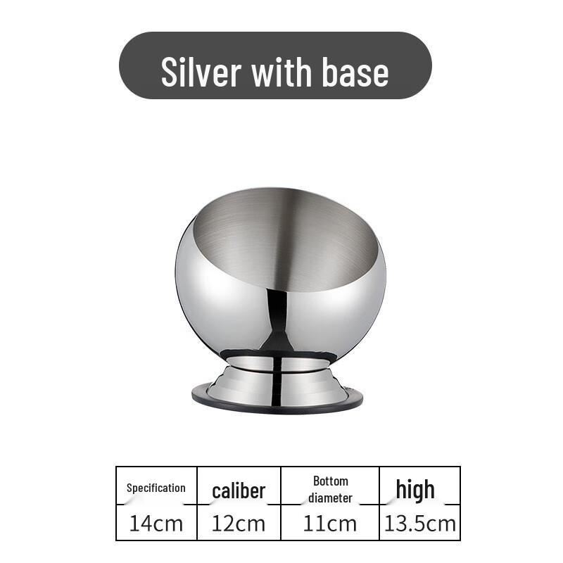 Mingjiang Chubang Stainless Steel Slanted Sauce Bowl with Lid and Base 14cm