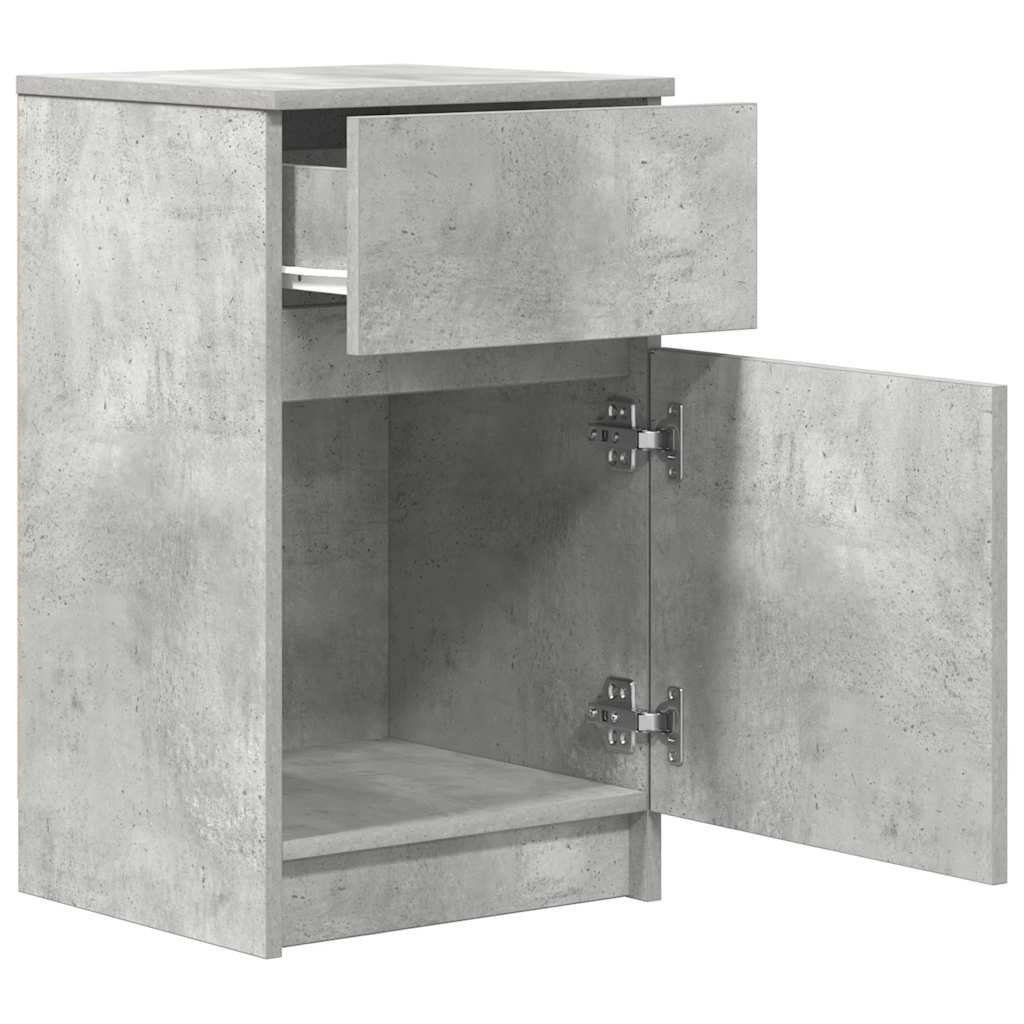 Nightstand Concrete Gray 39x35x65 cm Engineered Wood