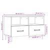 TV Cabinet Gray Sonoma 80 x 36 x 50 cm Particleboard