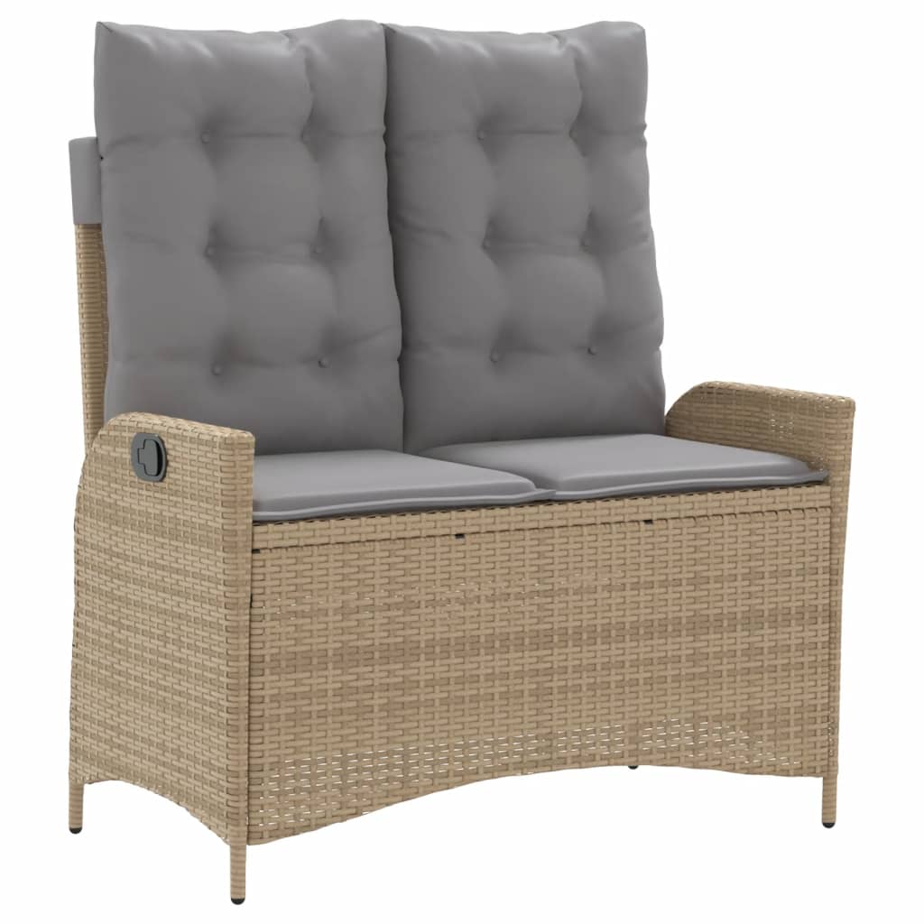 Vidaxl 4-Cz. Gartenmöbel-Set mit Kissen, Beige, Polyrattan