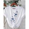 European Sizes [Graphic Print T-Shirt] Graphic Print T-Shirt, Short Sleeve Crew Neck Casual Top for Summer & Spring, Women's Clothing