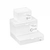 Storage Box Plastic Desktop Transparent Plastic Empty Box Small Square Box Portable Business Card Case Card Organizer Box Jewelry Box
