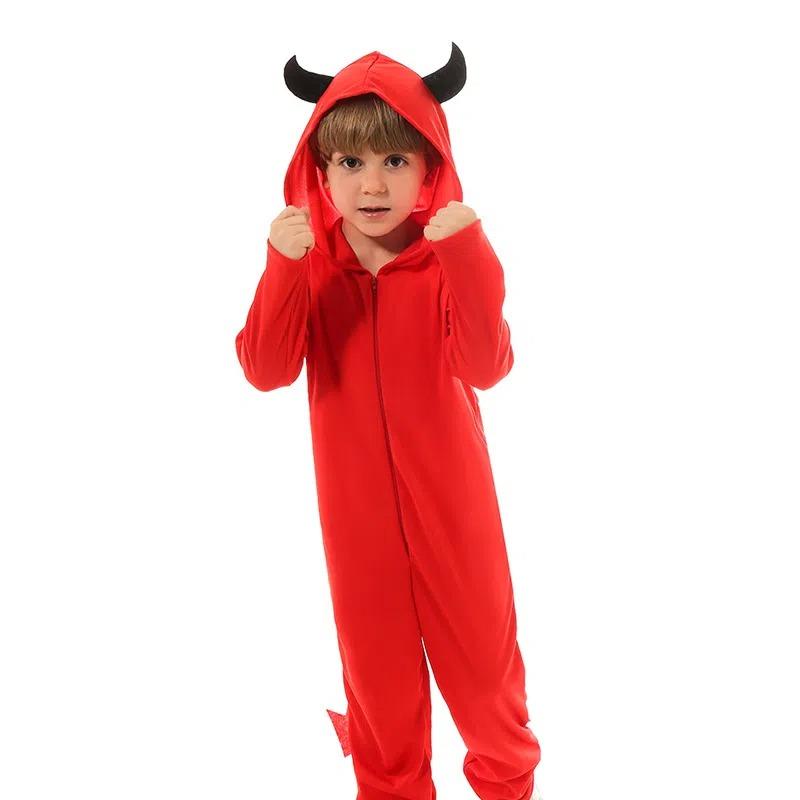 

Хэллоуинский костюм маленького дьявола для выступления, костюм для косплея в роли Сатаны, костюм для выступления на школьной сцене в День защиты детей НОВЫЙ S