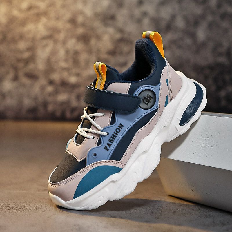 Boys shoes 2025 new spring and autumn student shoes medium and large children's autumn children's shoes leather surface non-slip waterproof sports s