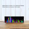 LED Music Spectrum Display USB Powered RGB Colorful Voice Controlled Rhythm Light With Electronic Clock Function