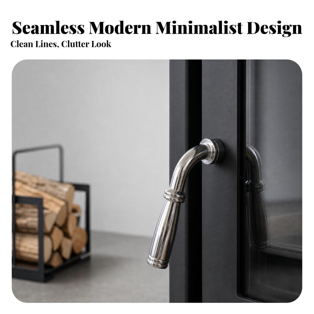 Replacement Door Handle Stainless Steel Fireplace Heat-Resistant
