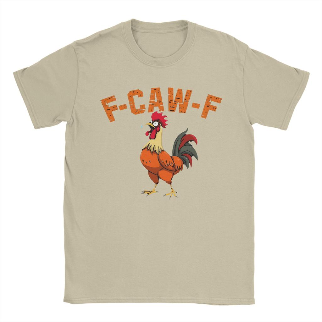 Funny F-CAW-F Chicken Meme T Shirt Summer Hip Hop T Shirts Men 100% Cotton Round Neck Plus Size Tees Short-Sleeve Awesome Tshirt