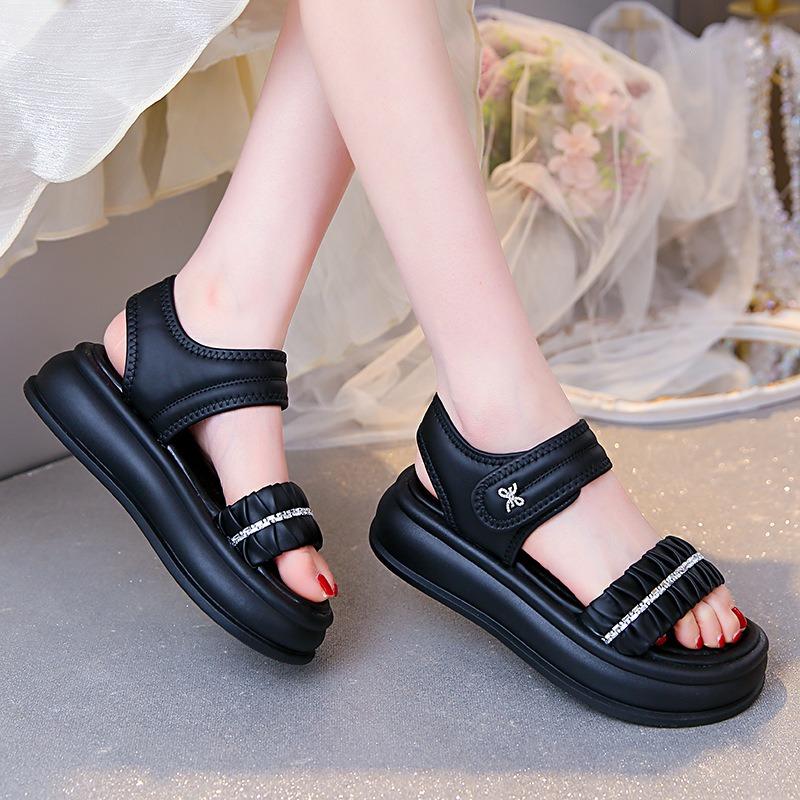 Fashion Summer Woman Sandals 2025 Platform Roman Sandal Outdoor Anti Slip Height Increasing Beach Sandal Party Casual Sandalias De Mujer