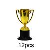 12pcs Elegant Golden Trophies Suitable for Party Awards, School Prizes,Golden/ Cups for Labor Day, Teacher's Day Gifts, Football