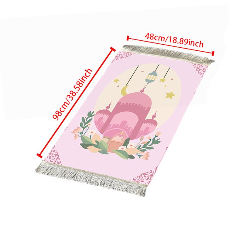 VIKAMA Portable Prayer Mat Ramadan Festival Muslim Prayer Mat Foldable Travel Meditation Mat Unisex for Indoor and Outdoor Use