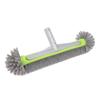 17.5 Inch Pool Brush Head, Wall, Floor, Corner and Tile Brush with 7 Rows of Premium Nylon  , Aluminum Frame with EZ Clip for Pools and