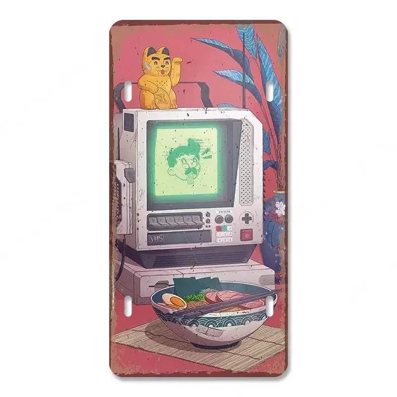 Vintage Video Game License Plate Metal Sign Playstation Gamer Metal Tin Poster For Boys Play Room Workshop Home Wall Art Decor