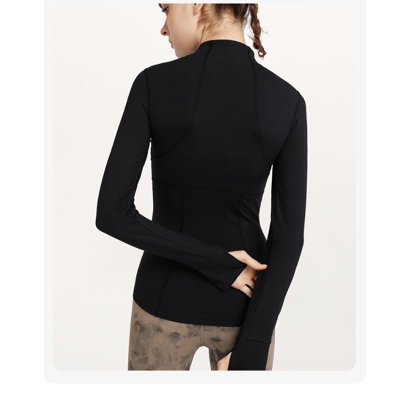 Women's Spring and Autumn Slim Sports Long Sleeve Casual Yoga Top