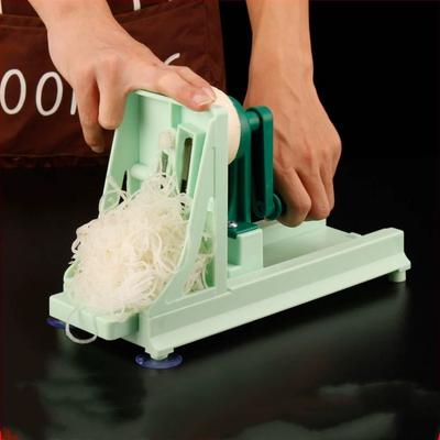 1pc Multifunctional Manual Kitchen Shredder, Hand Crank Vegetable and Fruit Spiralizer, Plastic, No Power Required, Less Than 1L Capacity