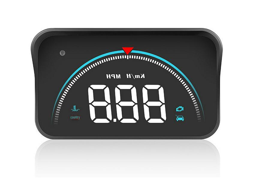 

Проекционный дисплей с цветным HD-изображением, крупным шрифтом, встроенной солнцезащитной шторкой и функцией будильника чёрный