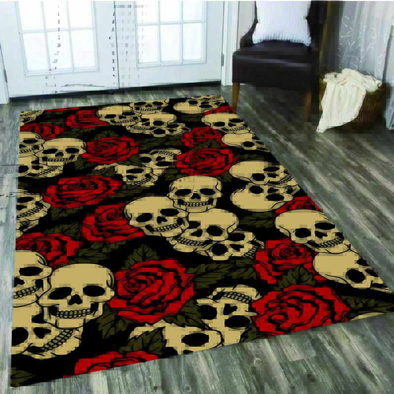 Skull Horror Series Printed Carpet for Living Room Rugs Camping Stranger Things Picnic Mats Anti-Slip E-sports Rug Yoga Mat
