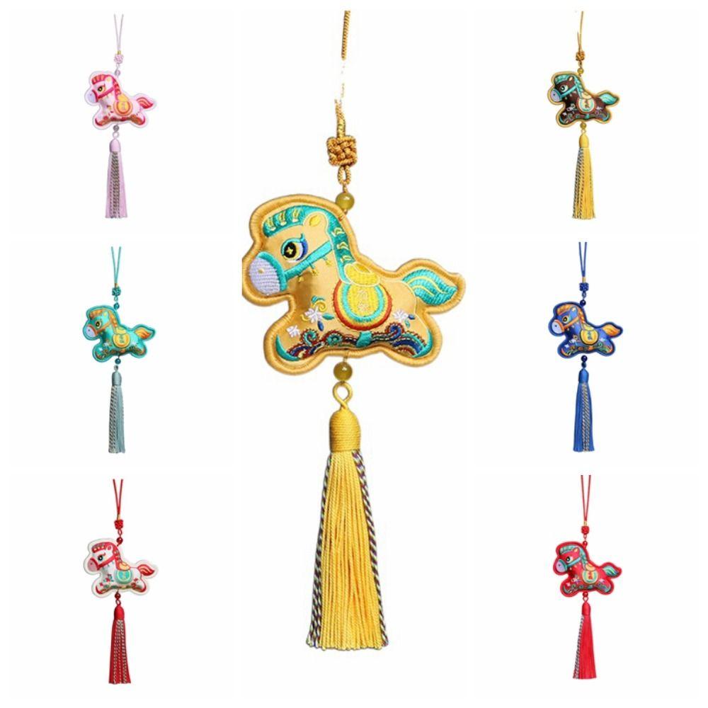 Spring Festival New Year Horse Pendant Chinese Style Car Hanging Ornaments  Festive Accessory