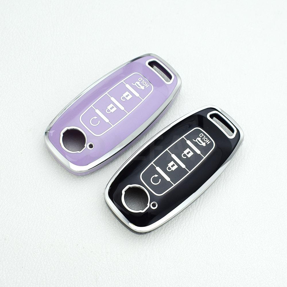 3 Button Key Fob Prtoective Skin Cover Mount Case Fit For Nissan X-Trail T33 Kicks Qashqai J12 Juke Teana Altima Ariya Smart