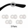 KAMMPT 5 Pairs/lot Non-slip Silicone Ear Hooks for Eyewear Soft Anti Slip Ear Hooks Glasses Accessories Anti-fall Eyewear Holder