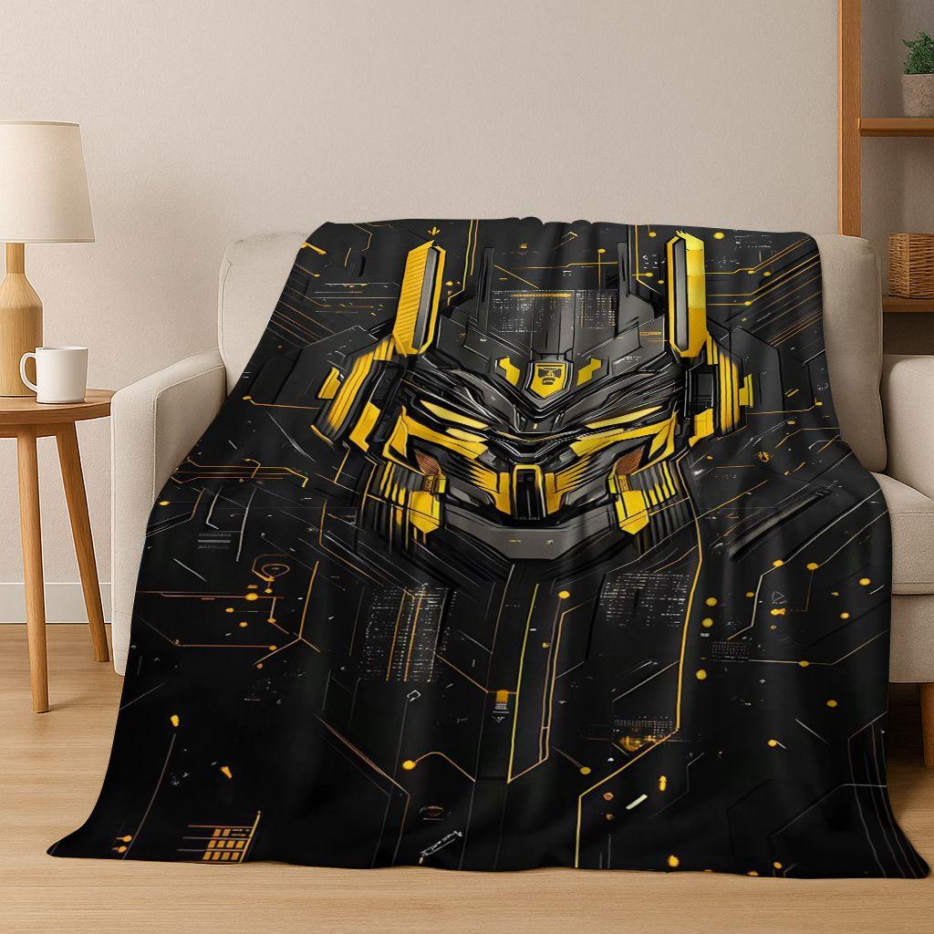 

Cartoon T-Transformers Autobots Optimus Prime Flannel Blanket,Warm and Cozy Soft Throw Blanket for Home Bedroom Bed Sofa Cover 75x90cm