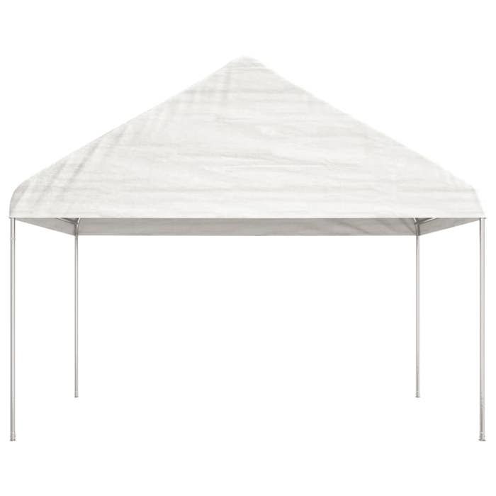 VidaXL Belvédère avec toit blanc 13,38x4,08x3,22 m polyéthylène, tente de fête, chapiteau, abri à auvent, pavillon, tente 3155514