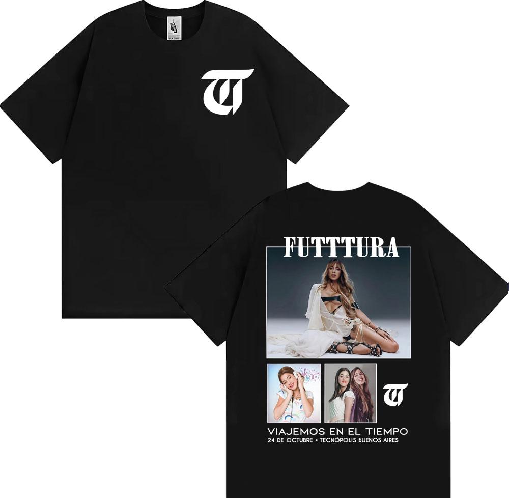 

Singer TINI STOESSEL Futtura Album 2025 Tour T-shirt Men Women Fashion Oversized Retro T Shirt Cotton Casual Breathable T Shirt 4XL