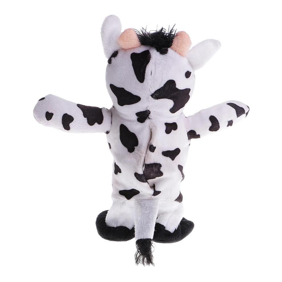 Talking Head Nod Little Cow Pet Plush Toy Sound Speech Mimic Model for Kids Toddlers Gifts on Birthday