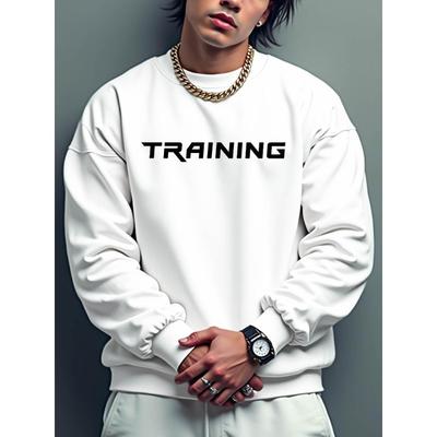Men's Crew Neck Sweatshirt, Perfect for Cold Morning Commutes & Walks, Wind-Resistant Cuffs