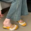 Hot Selling 2025 New Summer Fashion Lace Mules Women Slippers Casual Dress French style Singbacks Slides Ladies Slip On Shoes