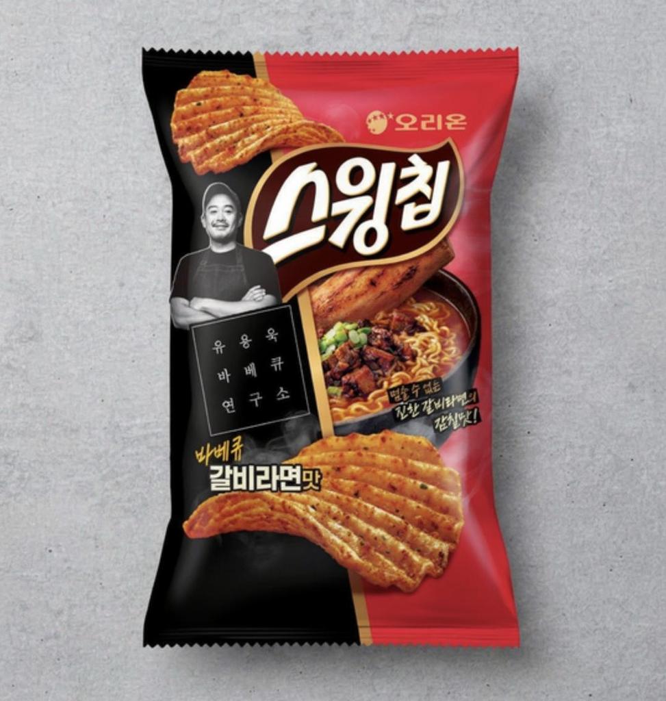 Orion Wing Chips Barbecue Ribs Ramen Flavor Crispy Snack 105g X 5 Pack