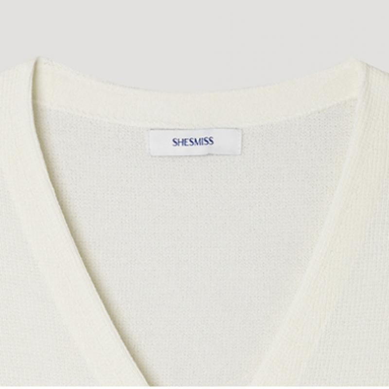 [shs Miss] V Neck Middle Cardigan Sskcdp22090 Cr