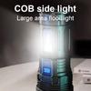 Powerful Outdoor Flashlight With 7 Led Super Tactical Light With COB Side Light Camping Lantern USB Rechargeable Outdoor Torch