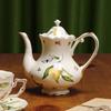 European Ceramics Coffee Cup and Saucer Teapot Elegant Lemon Pattern Creative Afternoon Tea Teaware Set with Dessert Spoon Gift