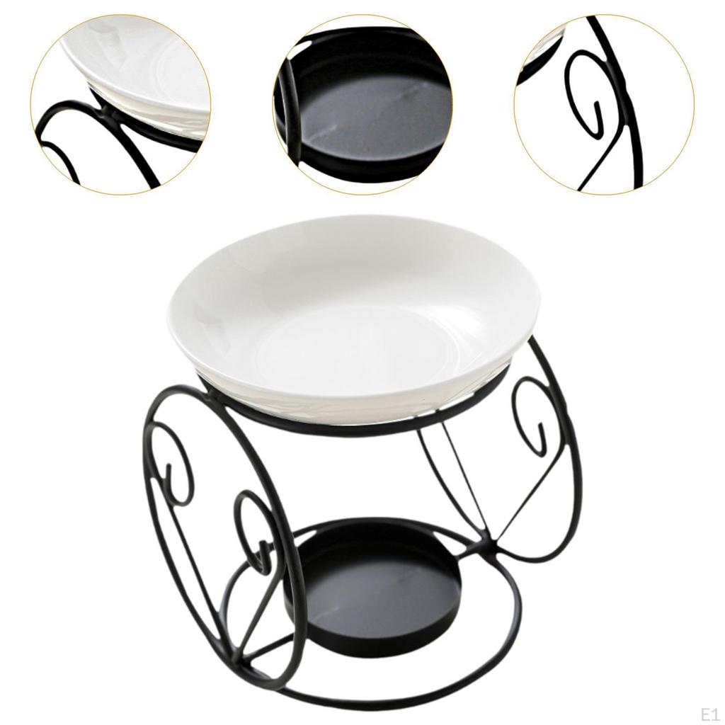 Ceramic Essential Oil Burner Furnace Desk Melt Warmer Tealight Holder for Indoor Room Wedding Gift