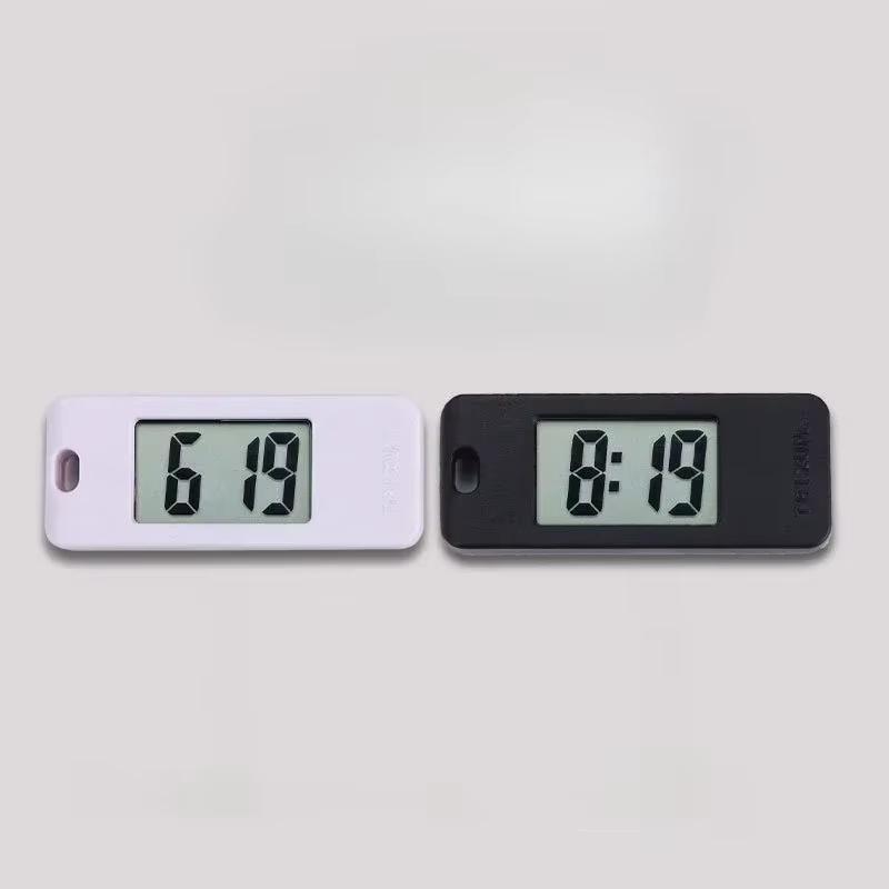 Mini Electronic Clock Keychain Digital Led Time Display Student Rectangle Watch Portable Wall Clock Keyring For Bag Backpack