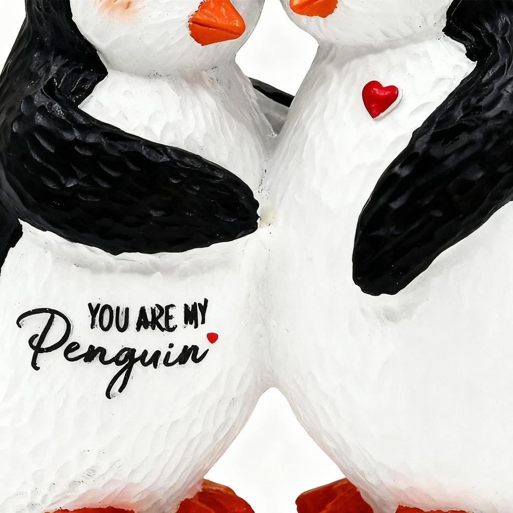 Figurki Zwierząt Żywica Dekoracja Domu Romantyczne Pingwiny Kochankowie Miniaturowe Figurki Na Boże Narodzenie Urodziny Walentynki Imprezę Kobiety