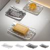 Non-slip Base Transparent Soap Box Glacier Patterned Soap Storage Rack Soap Holder Bathroom