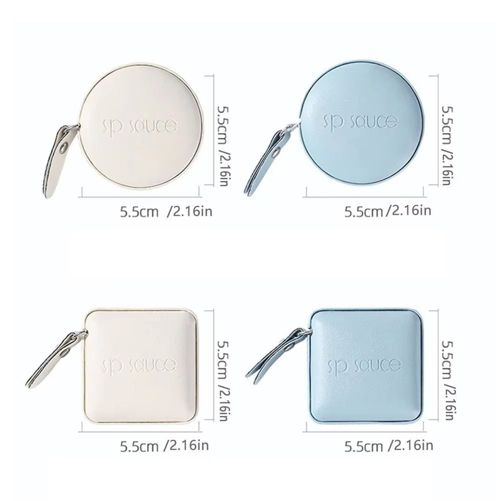 NEW PU Square Tape Measure Body Measuring Tools Mini Push Button Measuring Tape Multifunctional Retractable Tape