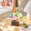 Office Potted Plants Knitted Rose Bouquet Artificial Flower Valentine's Day Party Home Decoration Anniversary Gift Wedding Decor