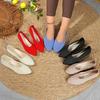 Fashion Women's Pointed Toe Flat Shoes Casual Breathable Ballet Flat Sneakers Women 2025 Solid Color Knitted Slip On Shoes Loafers Women