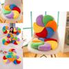 Buntes Windrad Sitzkissen mit weichem Plüschbezug für Büro- und Heimkomfort