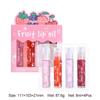 Lip Oil Four Sets of Boxes Moisturizing and Moisturizing Fluid, Water Supplement, Roller Mouth Oil, Dry Cracks, Colorless TransparencyMakeup