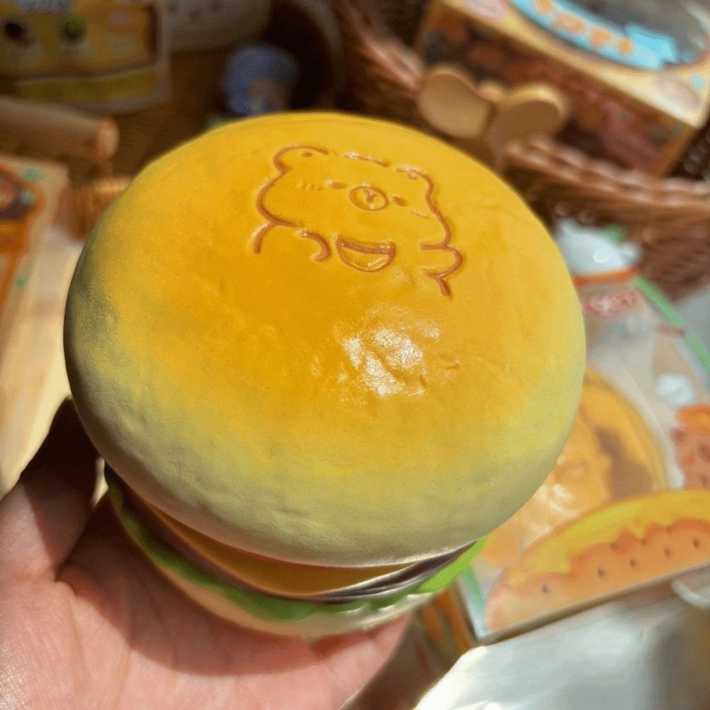 

Slow Rising Capybara Hamburger Stress Relief Soft Rebound Hand Relaxing Gift Lightweight Portable Cake Simulation Gift