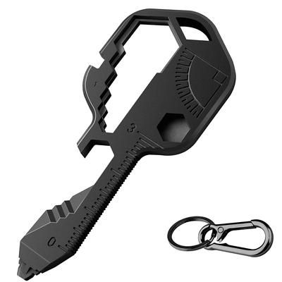 Key Shaped Pocket Tool, 24 In 1 Multitool, Outdoor Keychain Tool for Drill Drive, Screwdriver, File, Bottle Opener, Wrench, Ruler, Stripping, Etc