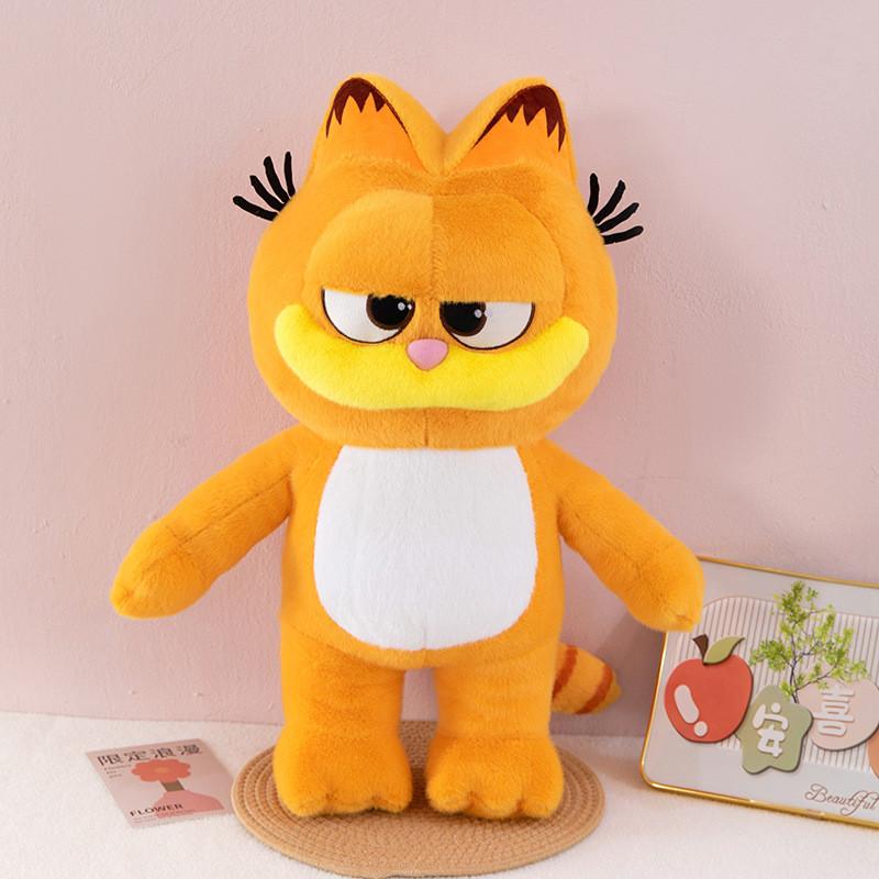 Stehende Garfield Plüschpuppe mit weichem kurzem Plüsch für Kinder und Schlafzimmerdekoration
